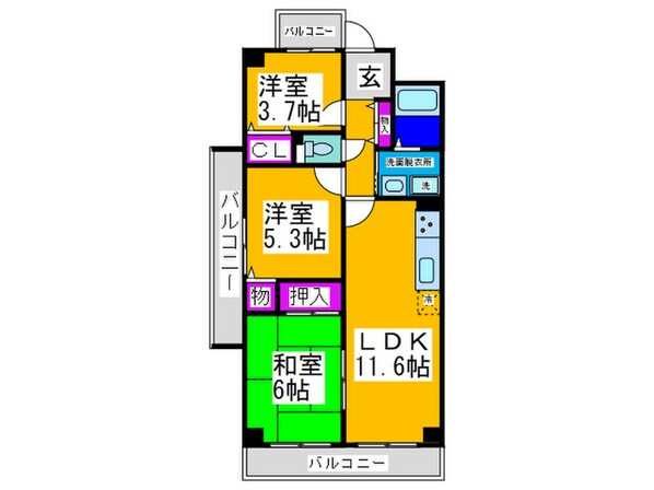 中百舌鳥ガ－デンハウス蔵の物件間取画像